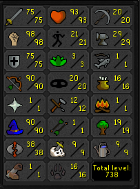 75Att&Def, 98 Str w/ 90 Range & Magic OSRS Staker/Main ez3182 [JAGEX LAUNCHER]