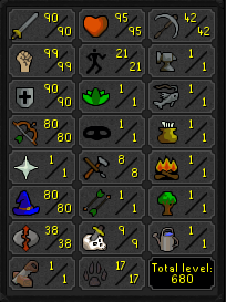 90 Attack 99 Strength OSRS Strong Staker/Main w/ 90 Defence & 80 Range / Magic ez3215 [JAGEX LAUNCHER]