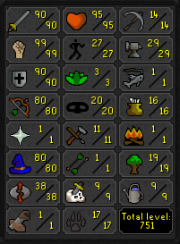 90 Attack 99 Strength OSRS Strong Staker/Main w/ 90 Defence & 80 Range / Magic ez3338 [JAGEX LAUNCHER]