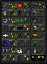 98 Strength OSRS Main w/ 80 Attack/Defence & 80 Range/Magic ez3342 [JAGEX LAUNCHER]