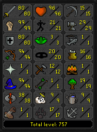 80 Attack & Defence 99 Strength w/ 94 Range & Magic OSRS Staker/Main ez3381 [JAGEX LAUNCHER]