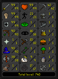MAX MAIN Staker 99 Attack & Strength / Defence w/ 90 Range & Magic ez3394 [JAGEX LAUNCHER]