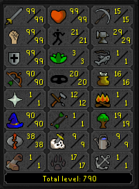 MAX MAIN Staker 99 Attack & Strength / Defence w/ 90 Range & Magic ez3392 [JAGEX LAUNCHER]