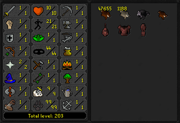 Hardcore Ironman w/ 99 Hunter + Rocky Pet + Chinchompa Pet ez3407 [JAGEX LAUNCHER]