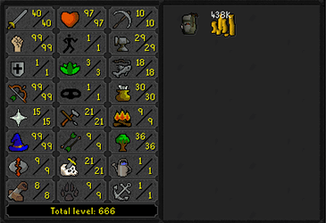 OSRS 40 ATK 99 STR 99 RNG 99 MAGIC PURE + Ava's ez3456 [JAGEX LAUNCHER]