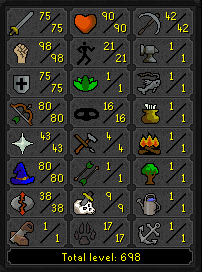 75 Attack 98 Strength OSRS Strong Staker/Main w/ 75 Defence & 80 Range / Magic ez3472 [JAGEX LAUNCHER]