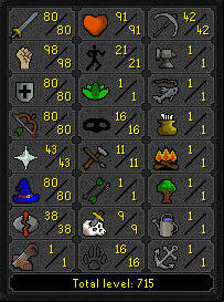 98 Strength OSRS Main w/ 80 Attack/Defence & 80 Range/Magic ez3467 [JAGEX LAUNCHER]