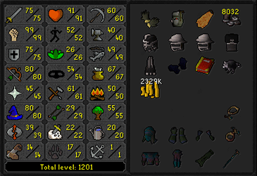 RFD (Barrows gloves) + Full Void 75 Attack 99 Strength OSRS Strong Staker/Main w/ 75 Defence & 80 Range / Magic + Firecape (181 QP) ez3480 [JAGEX LAUNCHER]