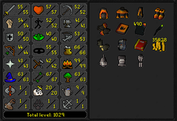 Regular Ironman - 99 Firemaking w/ RFD (Barrows Gloves) & Desert Treasure + Pyromancer Outfit (176 QP) ez3524 [JAGEX LAUNCHER]